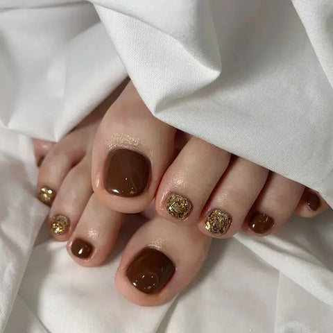 Chocolate Toe Nails